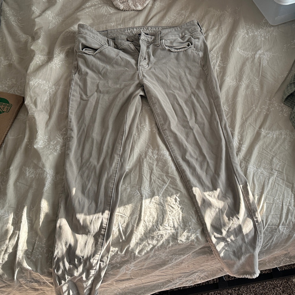 American Eagle Women’s - Light Gray Casual Pants